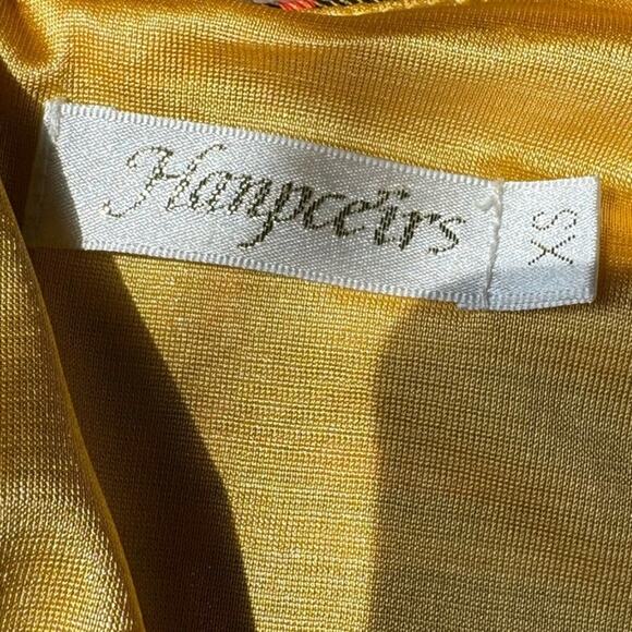 Hanpceirs Cap Sleeve 1950s Retro Vintage Style swing Gold Plaid Dress size XS - Picture 12 of 12
